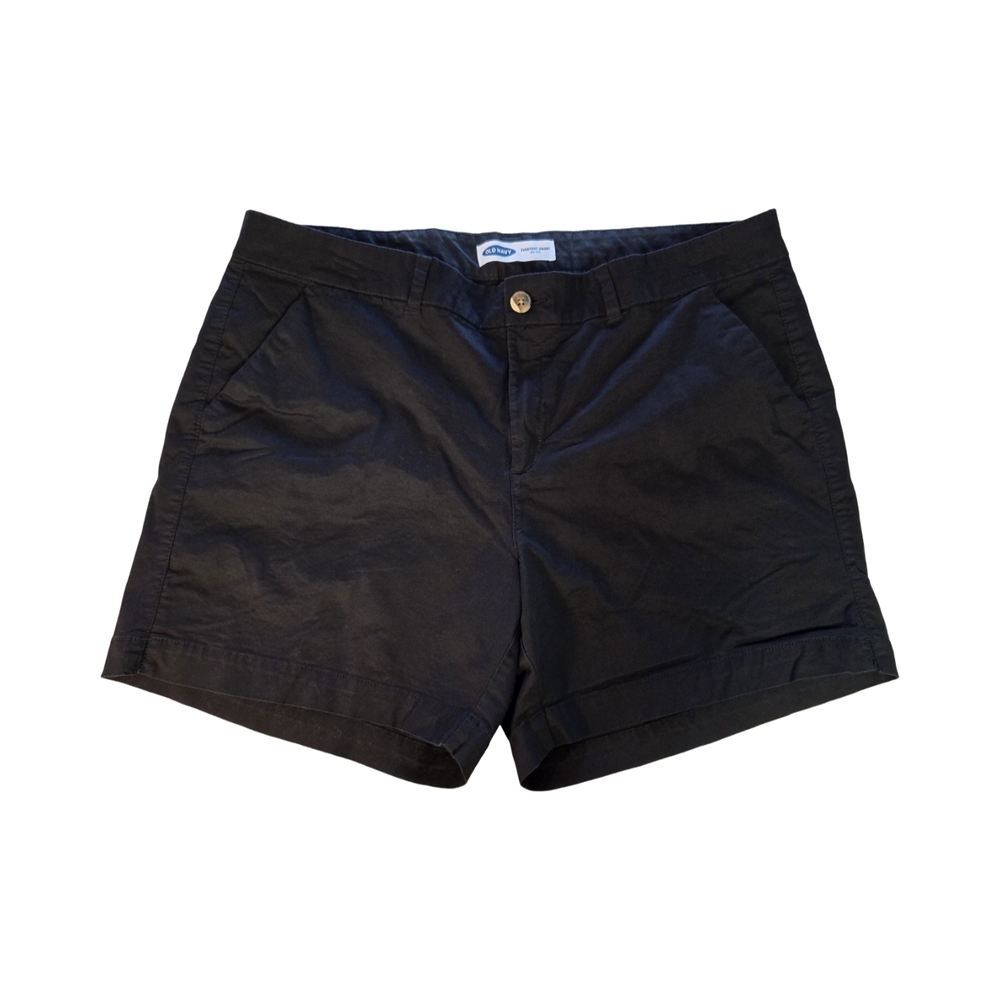 Old Navy Everyday Mid-Rise Casual Shorts, Black - Size 18